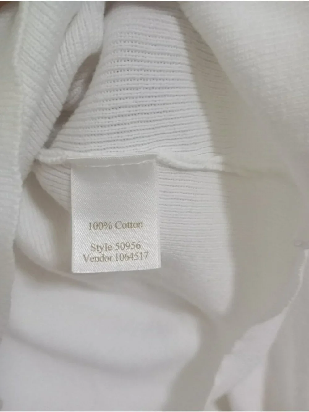 Caslon White Button-Front Cardigan Sweater Scalloped Trim Women Sz M 100% Cotton